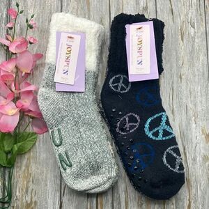 Women's Ultra Soft Fuzzy Lounge Socks 2-Pack Shoe Size 4-10
